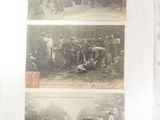 three pictures of a horse drawn carriage and a horse drawn carriage
