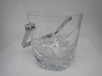 DAUM France Seau à glacon en cristal, H. 12cm (éclat)