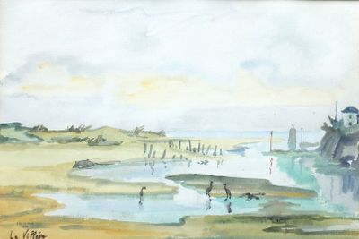 Éliane PETIT, dite "de LA VILLEON" (1910-1969), "Marée basse…