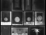 photographie en noir et blanc d'une série de clichés représentant divers objets