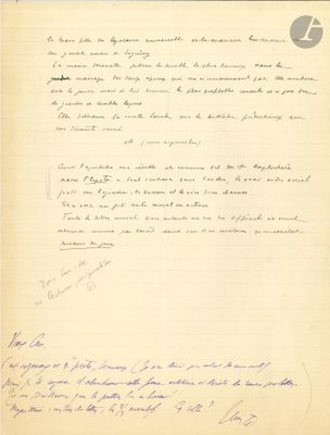 a handwritten letter from a man who is writing a poem