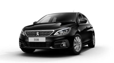 une voiture noire garée sur une surface blanche, avec un fond blanc