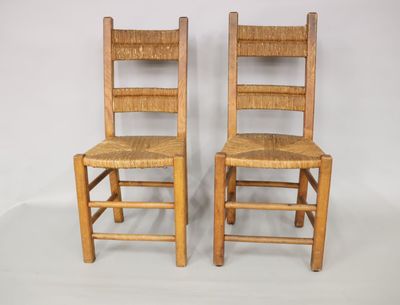 2 chaises paillées Haut.: 97 cm