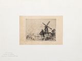 an image of a drawing of a windmill in a field