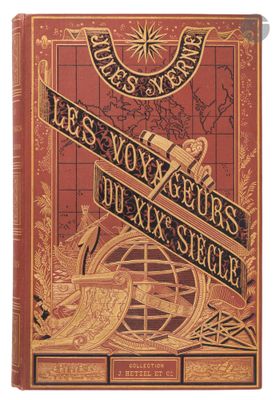 an old book with a picture of a globe on it