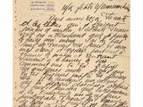 une vieille lettre écrite par un homme sur un bout de papier