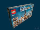 a box that has a lego castle inside of it