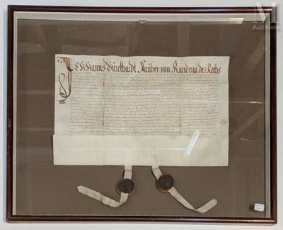 Acte notarié sur vélin, XVIème siècle, Allemagne (BADE-WURTE…