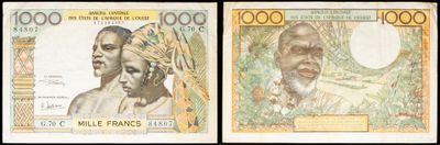 deux billets de banque différents sur lesquels figurent respectivement l'image d'un homme et celle d'une femme