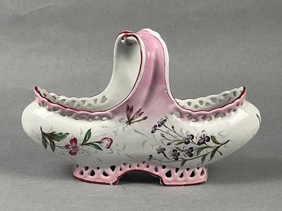 Emile GALLE (Lorraine). Bouquetière en faïence émaillée poly… - Photo 1