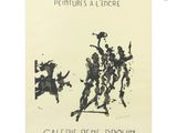 a poster for henri michaux ' s exhibition in paris