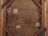 a picture of a wooden frame with a picture in it