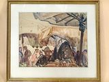 a picture of a painting on the wall of a building