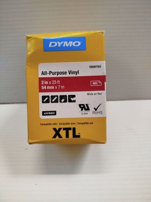 DYMO - Ruban Vinyle XTL - 54mm x 7m - Blanc sur Rouge - Haut…