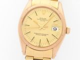 rolex a lady ' s 18ct gold automatic calendar bracelet watch