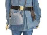 a figurine of a man dressed in a blue uniform