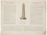 an old book with a drawing of a tower on top of it