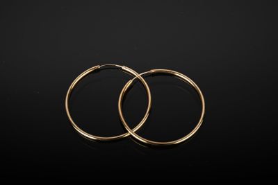 Paire d'importantes créoles or jaune 750/1000ème - 3,84 g