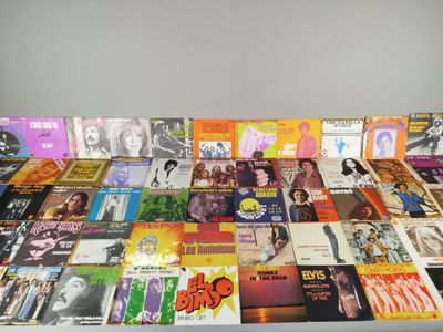 a lot of different records on the table