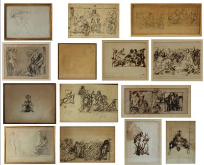 Cette image comporte de nombreux dessins représentant des personnes et des animaux.
