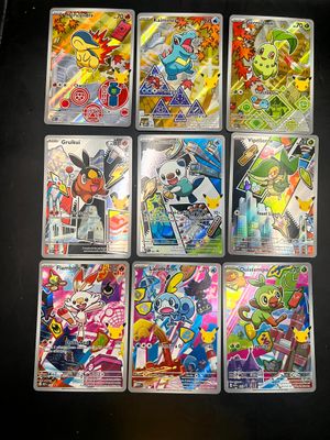 pokemon trading card set with all the cards in the box