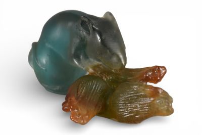 DAUM France. "Souriceau et noisette". - Photo 1