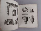 an open book with drawings of different objects on it