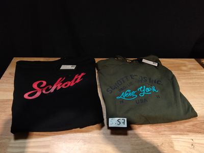 Lot de 2 sweats à capuche Schott Taille M
