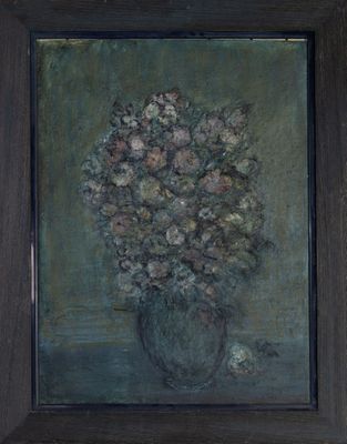 Hervé THIBAULT (né en 1944) Grand bouquet de fleurs Huile su… - Photo 1