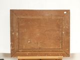 a picture of a wooden easel with a painting on it