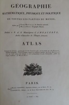 133.	MALTE-BRUN (Conrad) - MENTELLE (Edme). Géographie mathé…