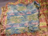 a close up of a piece of cloth on a table