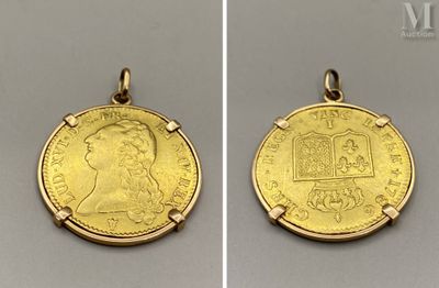 Pendentif pièce Pendentif en or jaune 18k (750 millièmes) or… - Photo 1