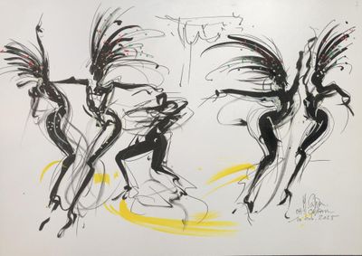 Michel COSTIOU (1947), "Oh César !" Cancan Paris, 10 octobre…