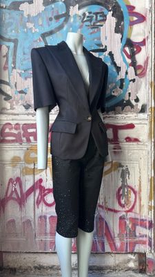 Ensemble T.38 A. VAUTHIER 2 pièces bermuda en jean strass no…
