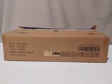 a cardboard box with a picture of a cat on it