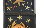 a box with a crab and starfish in it