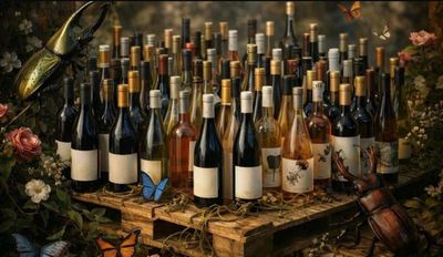Gros lot de 300 bouteilles de vins neuve rouge rose blanc bo…