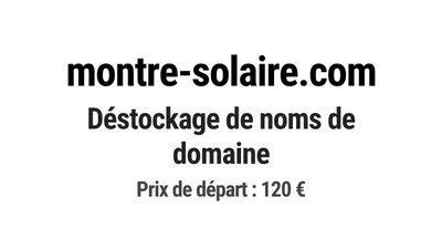 Nom de domaine montre-solaire.com.