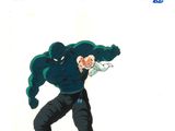 une image représentant un dessin d'un homme en costume vert