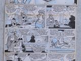 an image of a comic strip is hanging on a wall
