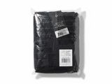 des nappes en plastique noir sur fond blanc