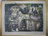 a picture of a painting of a woman holding a bird