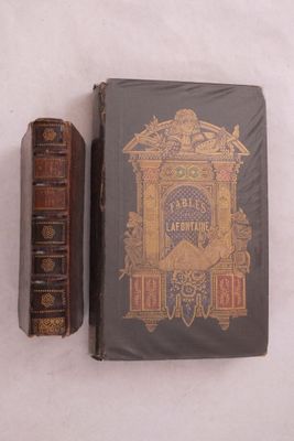 deux vieux livres posés l'un à côté de l'autre sur une surface blanche