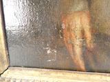 une photo d'un tableau représentant une femme nue posée sur le rebord d'une fenêtre