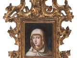 portrait d'une femme dans un cadre doré