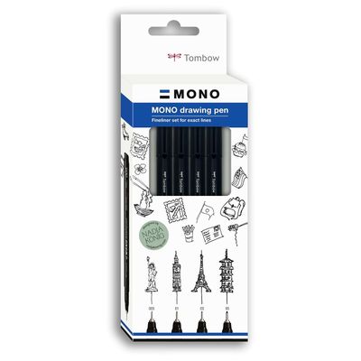 tombow mono drawing pen set of 3