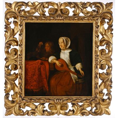 ECOLE HOLLANDAISE fin XVIIIè. Suiveur de G. - Photo 1