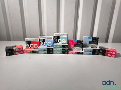 a lot of toothpaste sitting on a table