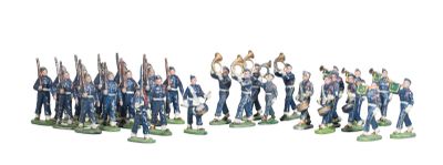 Quiralu. 1945-60. Chasseurs (calots) au défilé.